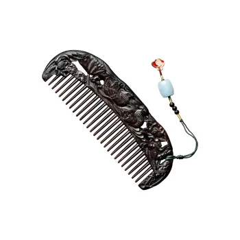 FANGYUANXIAOFU African Blackwood Wooden Comb Women's