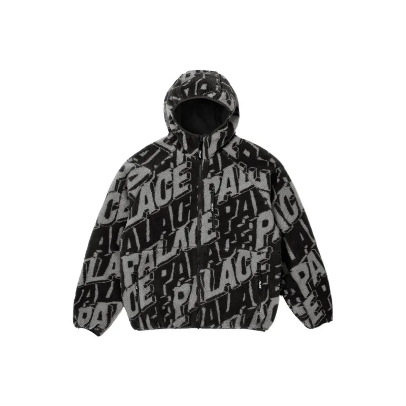 PALACE Jacquard Fleece Hooded Jacket-0