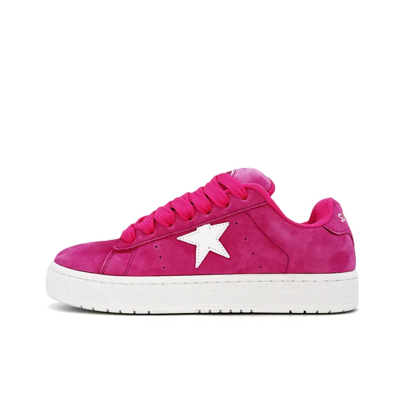 7 SEVFUN Low Top Skateboard Shoes Women's Rose Red Stars Box-1