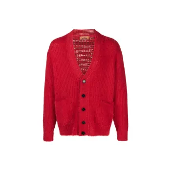 MISSONI Ribbed-knit Brushed Cardigan