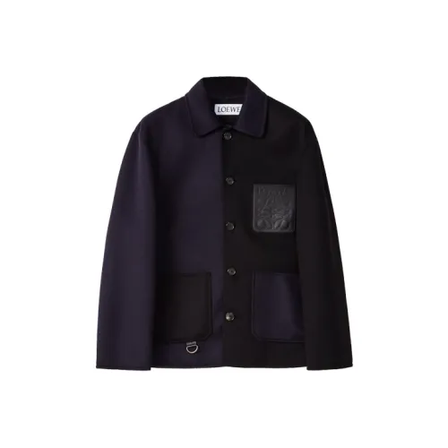 LOEWE Jackets Men Navy Blue