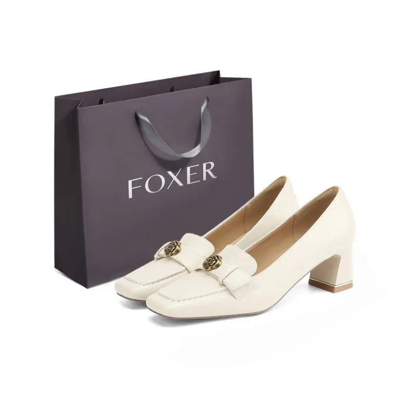 FOXER Loafers Women's Black/Beige-6