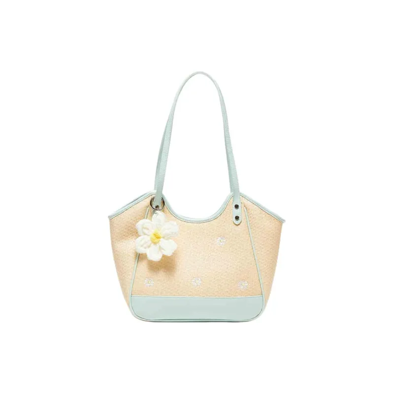 Three Blessings PU Tote Bag, Shopping Bag, Handbag, Shoulder Bag Medium Size Women's Multicolor-8
