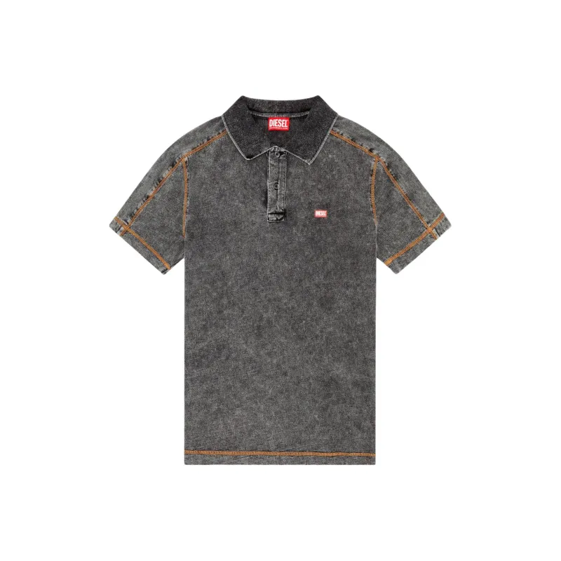 DIESEL T Swind Logo Patch Polo Shirt-0