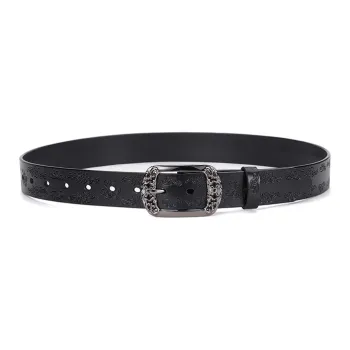 YUZHAOLIN Cow Split Leather Belts Unisex Width 3.3CM