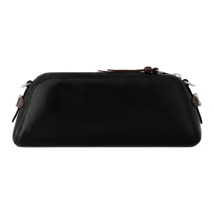LOUIS VUITTON Sheepskin Shoulder Bag Women's Black-2