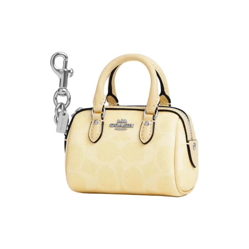 COACH Rowan Leather Bag Accessory Mini Women's Yellow-0
