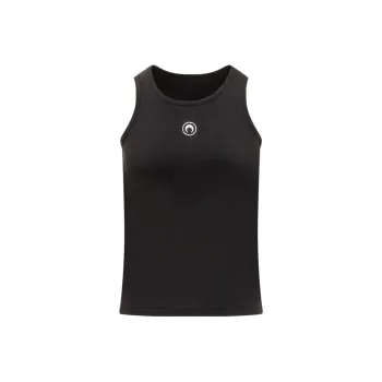 Marine Serre Crescent Moon Embroidered Crewneck Tank Top