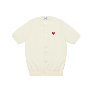 CDG Play SS24 Sweater Unisex Ecru