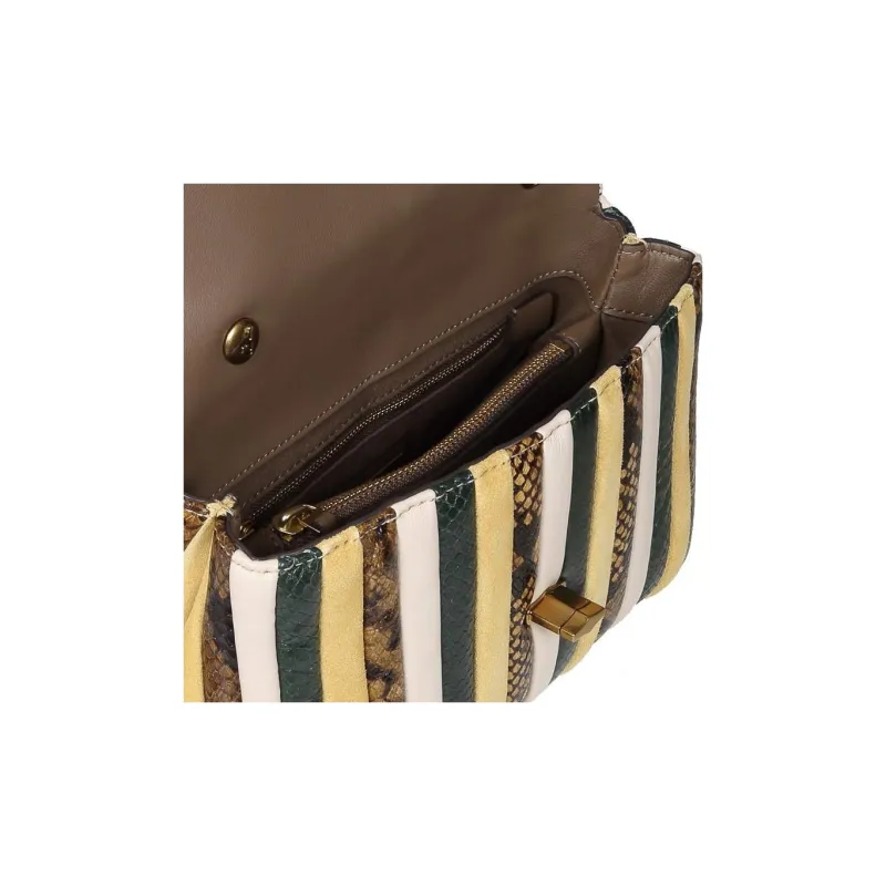 TORY BURCH Kira Leather Shoulder Bag, Crossbody Bag, Handbag Trumpets Women's Multicolor-4