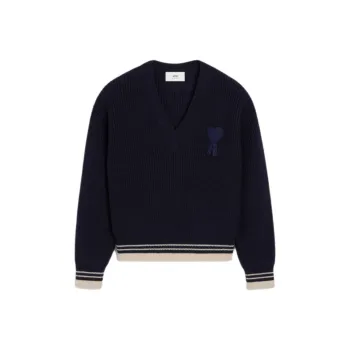 AMIPARIS Paris Ami De Coeur V Neck Knitted Jumper