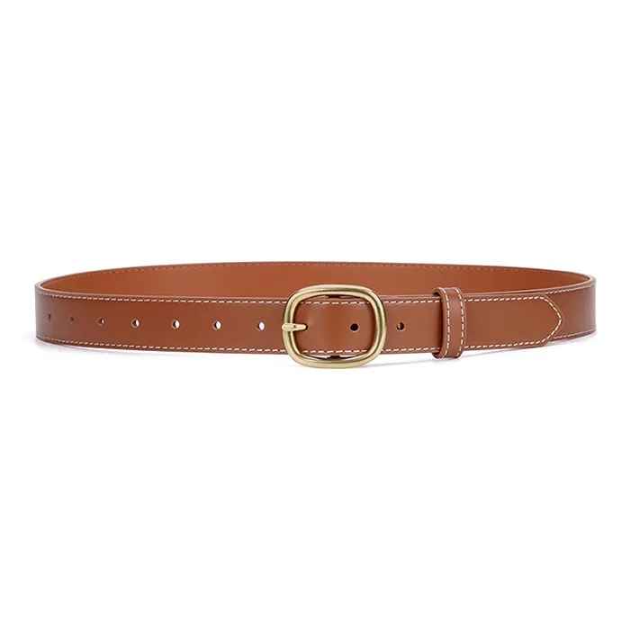 YUZHAOLIN Cow Split Leather Belts Unisex Width 2.8CM-1