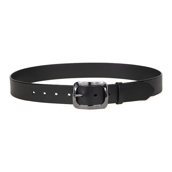 YUZHAOLIN Cow Leather Belts Unisex Width 3.3CM-0