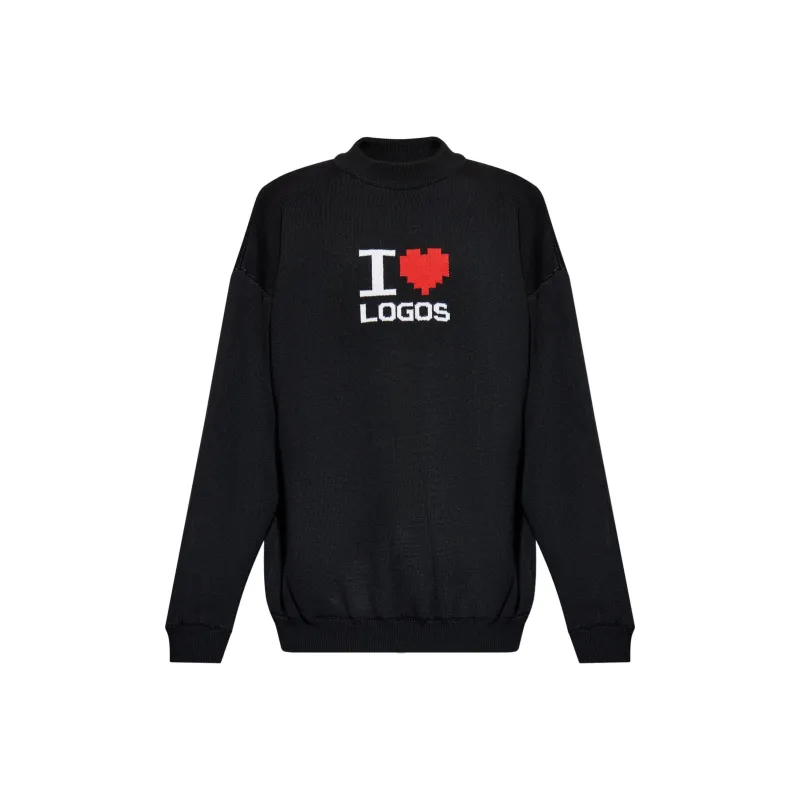 Vetements Slogan Intarsia Knit Sweater-0