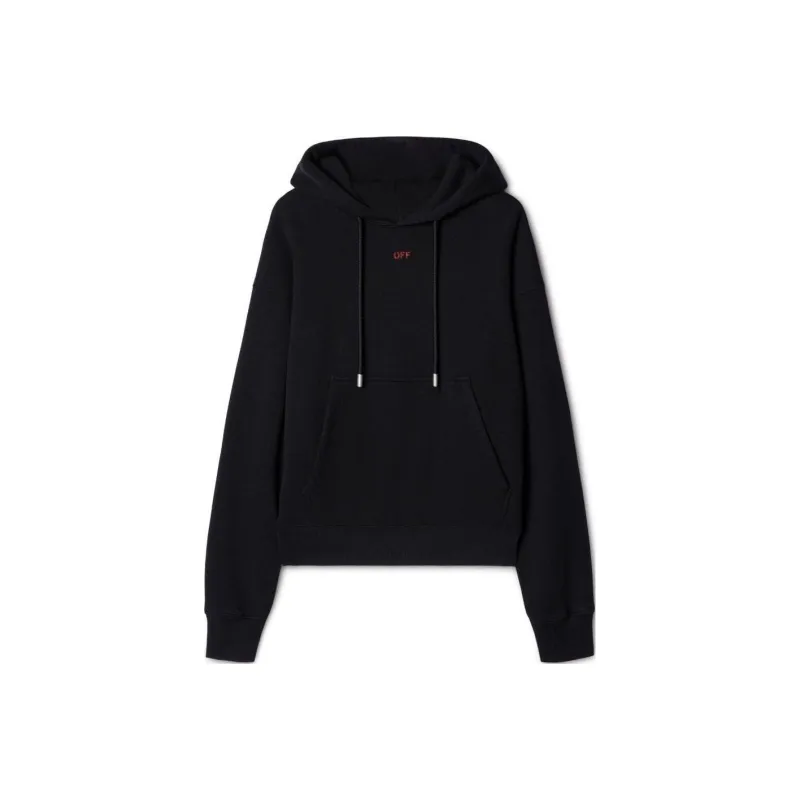 OFF WHITE Logo Printed Drawstring Hoodie-0