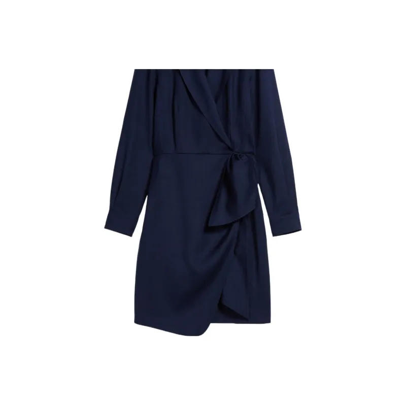 MaxMara Long Sleeved Dress Women's Blue-5