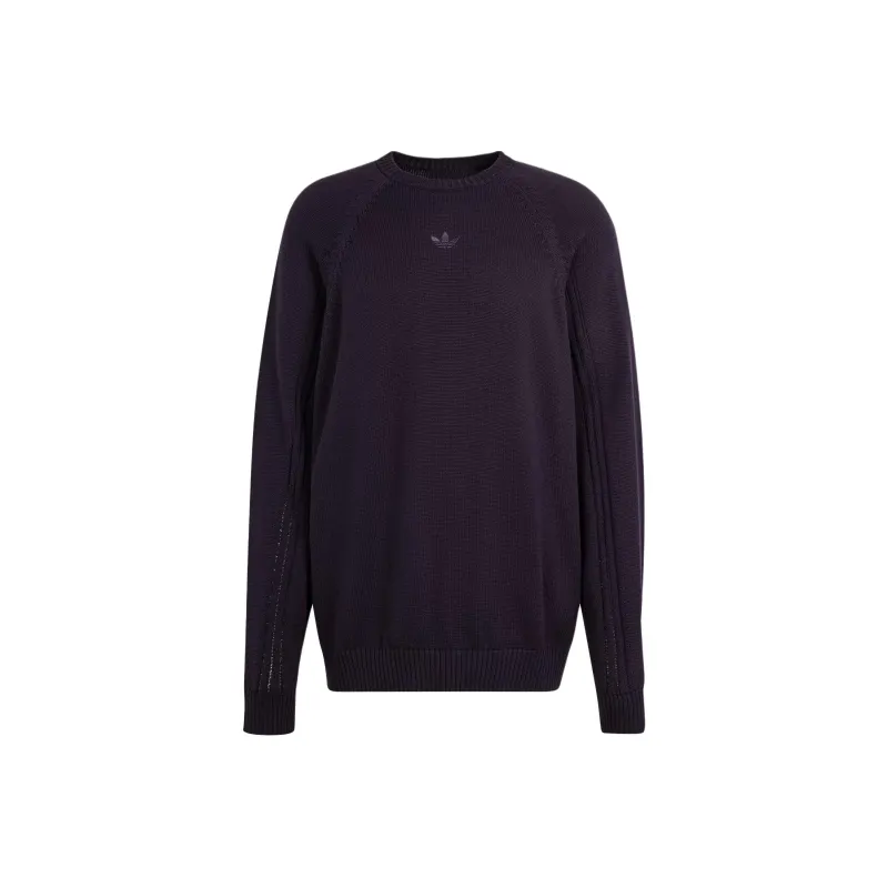 Adidas Originals Premium Knitted Sweatshirt Knitwear Men's Black Gray-0