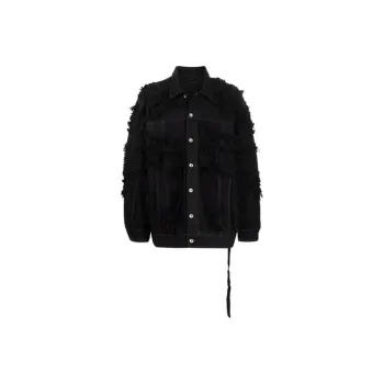 Rick Owens DRKSHDW Button up Frayed edge Denim Jacket