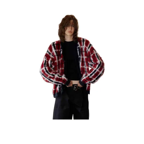 CasseSango Sweater Unisex Red Plaid