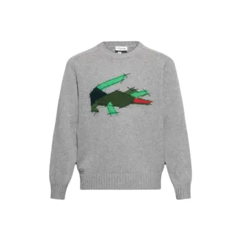 LACOSTE Crocodile-motif Wool Jumper