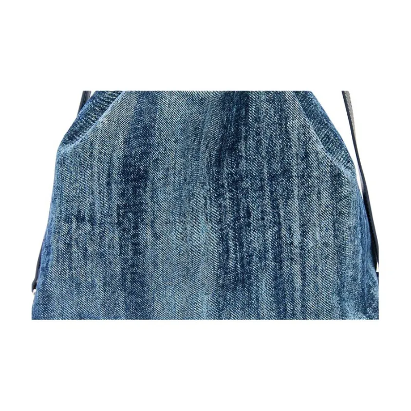 Three Blessings Denim Backpack Medium Size Women's Light Blue/Dark Blue-9