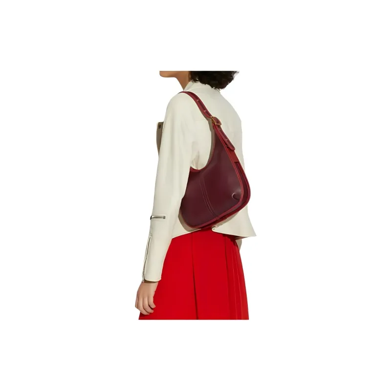 COACH Ergo Glove Tanning Shoulder Bag Handbags Shoulder Bags Medium Size Women's Burgundy-4