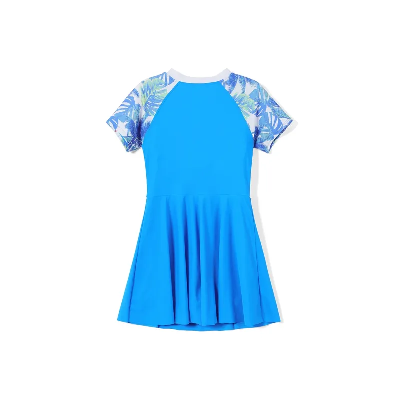 QIAODAN One piece Swimsuit Women's Blue-1