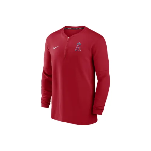 Nike Los Angeles Angels Authentic Collection Game Time Men's Nike Dri FIT Mlb 1/2 Zip Long Sleeve Top