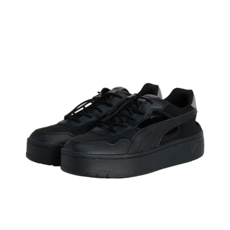 PUMA Anti Slip Wear Resistant Low Top Casual Shoes Women's Black-2