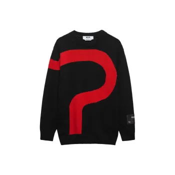 MSGM Logo Appliqué Patched Sleeve Jumper