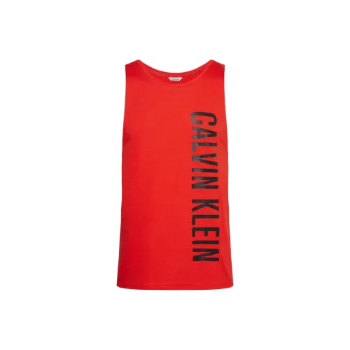 CALVIN KLEIN Tank Tops Europe Version Men's Red