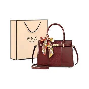 Vigno Synthetic Leather Portable Tote Bag, Shoulder Bag, Crossbody Bag Regular Women's Red