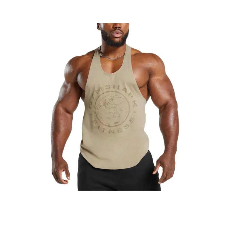 GYMSHARK Tank Top Men's Desert Beige-0