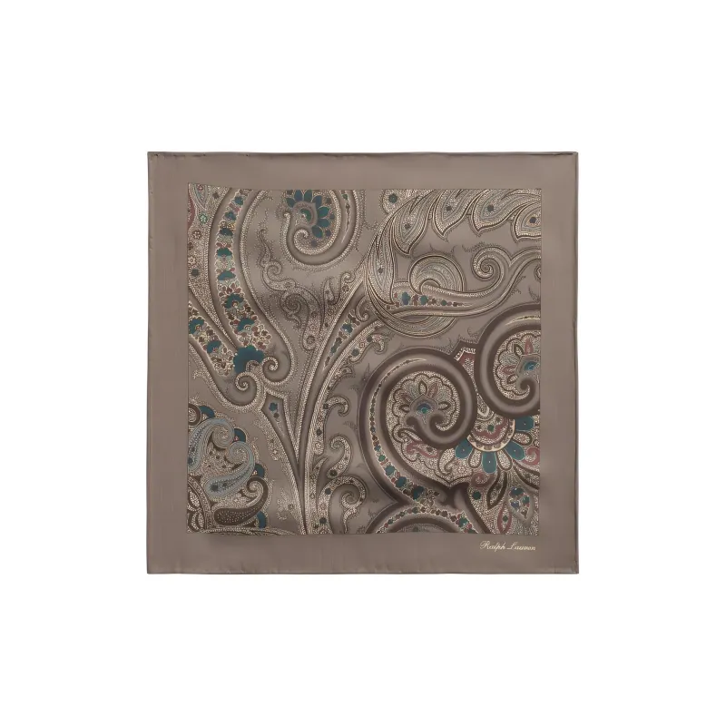 Ralph Lauren Purple Label Silk Scarves Unisex Brown-0