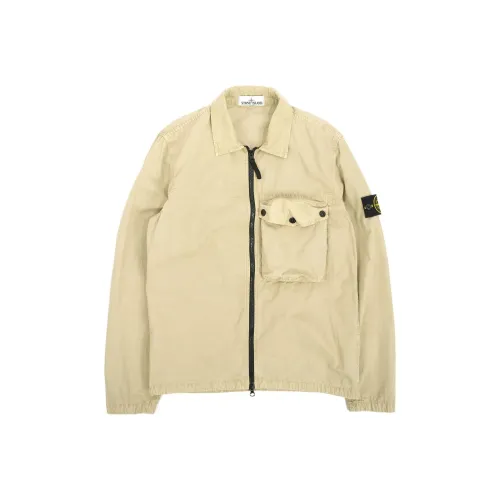 STONE ISLAND Jackets Men Beige Yellow