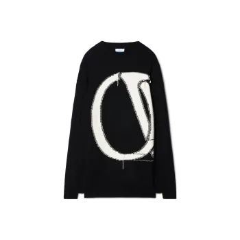OFF WHITE Off White Intarsia Logo Crewneck Jumper