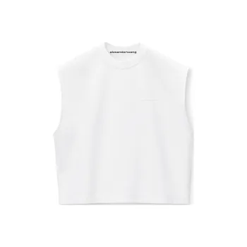 Alexander Wang Logo embossed Cotton Tank Top