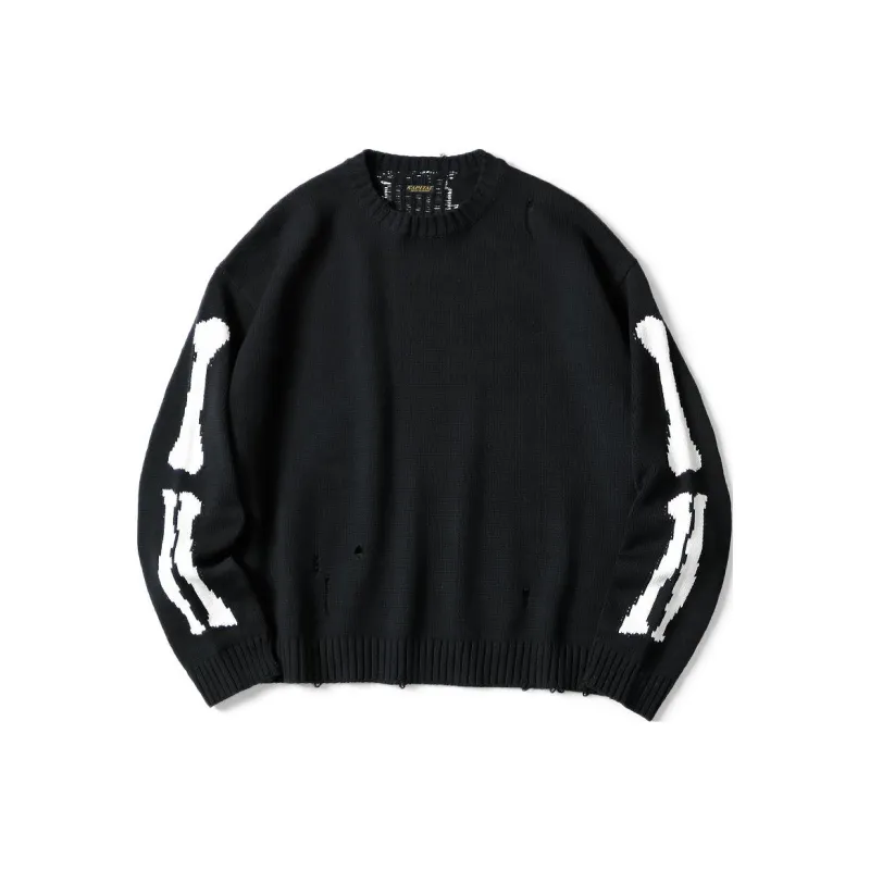 Kapital Knit Bone Crew Sweater-2