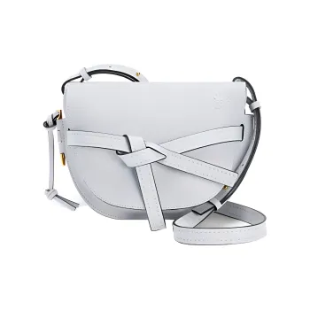 LOEWE Gate Cow Leather Crossbody Bag Shoulder Bag Women's Mist White