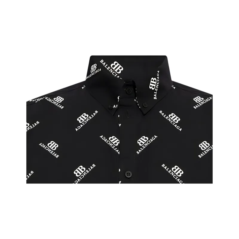 Balenciaga Bb Logo Printed Short Sleeved Shirt-5