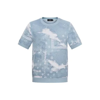 RARE Short Sleeved Sweater Men's Floral