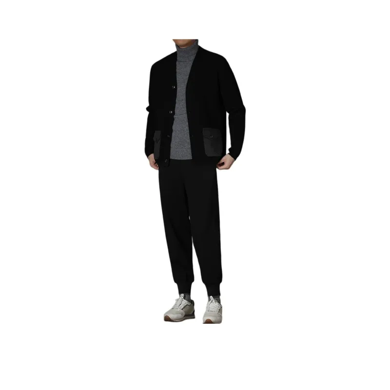 Hacikis Knitwear Men's Rich Black-0
