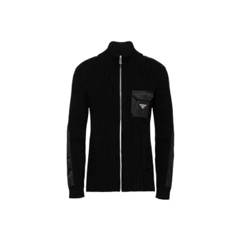 PRADA Triangle logo Cashmere Cardigan