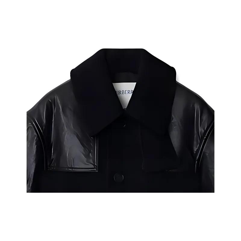Burberry Panelled Leather wool Jacket-1