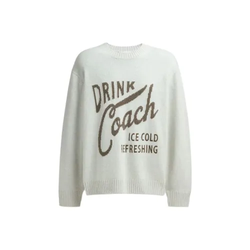 COACH SS24 Sweater Men's Beige Blue