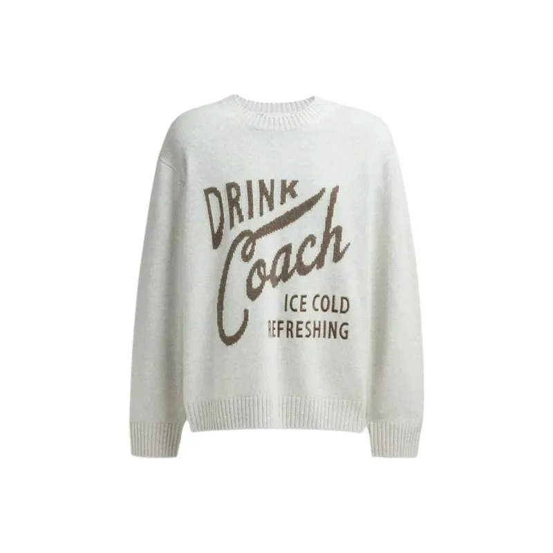 COACH SS24 Sweater Men's Beige Blue-0