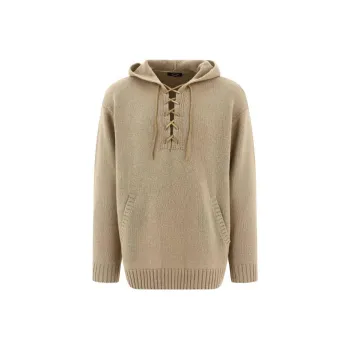 UNDERCOVER Lace Up Knitted Hoodie