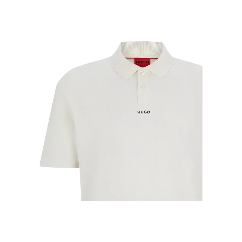 HUGO BOSS POLO SHIRT WITH LOGO PRINT Polo Shirt Men's White-4
