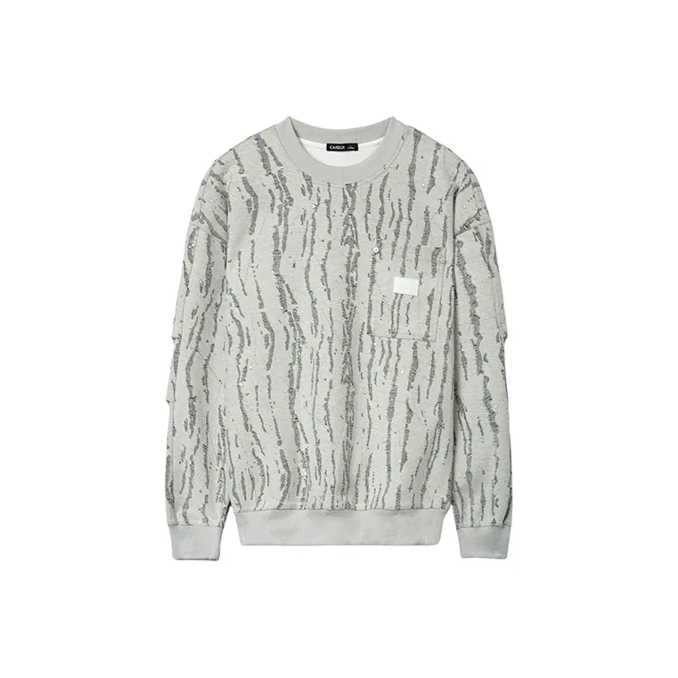 CAISEDI Sweatshirts Men Gray-0
