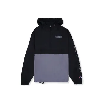 Champion Jacket US Version Unisex Black Gray Patchwork